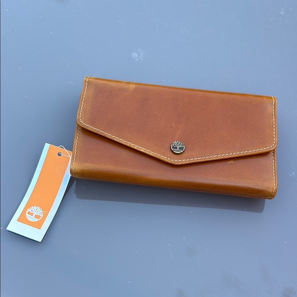 Timberland Tan Leather Wallet crossbody - Picture 1 of 8